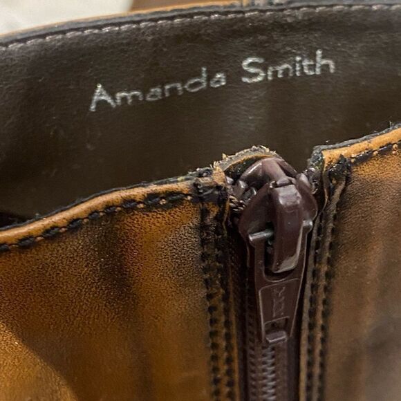 Amanda Smith Rocco Brown Leather Boots - Picture 7 of 8